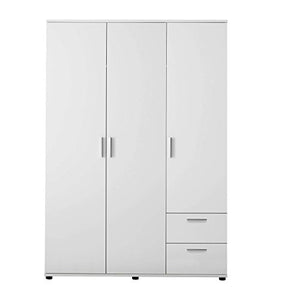 AVANTI TRENDSTORE - Bimbi - Serie di mobili per la cameretta dei bambini o neonati, in legno laminato di colore bianco opaco (Armadio)