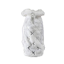 Amosfun Sacchetto della Bottiglia del Vino della Peluche Copertura della Bottiglia di Vino di Natale Bianco per Le Decorazioni del Partito di Vacanza Invernale