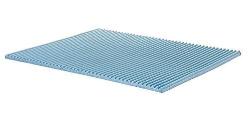 Materassimemory.eu Topper Memory Foam Singolo Mis. 80x200 Alto 5cm Memory Foam Rivestimento Aloe Vera Sfoderabile