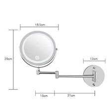 YHtech. LED 10X di ingrandimento Trucco rasatura Specchio da Toilette Bagno Montaggio a Parete a 360 °