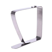 Fogun - Set di 4 fermatovaglia in acciaio INOX, 8,2 x 7 cm
