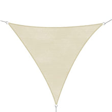 Outsunny Tenda Tendone Parasole Triangolare Tenda a Vela (Colore: Bianco Avorio, Dimensione: 3x3x3m)