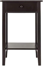 YRRA Comodino in Legno Comodino Divano Tavolo con 1 cassetto e ripiano portaoggetti 18,11 L x 13,78 P x 27,56 A (caffè)