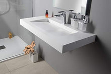 Lavabo sospeso, 90 x 46 cm, bianco, Rockstone
