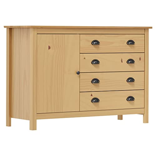 vidaXL Credenza Hill Range 120x40x80 cm Legno Massello di Pino