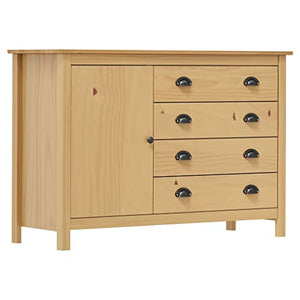 vidaXL Credenza Hill Range 120x40x80 cm Legno Massello di Pino