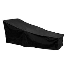 Copertura 420D per Sedia a Sdraio con Coulisse, Copertura per Lettino per Esterno da Giardino, Protezione per Tutte Le Stagioni, Impermeabile e Resistente ai Raggi UV (210×75×80/40cm, Nero)
