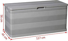 LMYTech Scatola di Magazzinaggio da Giardino 280 L Grigio Chiaro Grigio Light Outdoor Padded Room