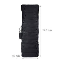 Relaxdays 10012994 Tappetino per massaggio elettrico, Nero, 170 x 60 x 3 cm