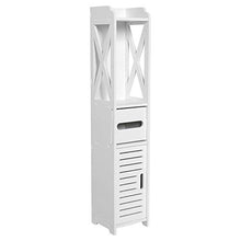Governo della mobilia della Toilette del Bagno - 80 * 15,5 * 15,5 cm Governo della mobilia della Toilette del Bagno Armadio di Legno Bianco Scaffale di stoccaggio del Tessuto