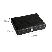 XZJJZ Cigar Box Cigar Box, Cigar Humidor Professionale, Portatile Cedar + PU Coccodrillo Cigar idratante Confezione Regalo con igrometro Luogo 25 Cigars