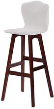 BDLYZ Yxsd di Legno Solido Bar Sedia con Schienale Alto Sedia Europea Bar Sgabello di Legno Bar Sedia Creativa Alto Sgabello Rotante Bar (Color : White, Size : 1)