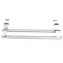 Smandy Doppi Strati di portasciugamani da Bar in Acciaio Inox portasciugamani telescopici Supporto Appendiabiti Organizer Parete portasciugamani per Bagno Cucina