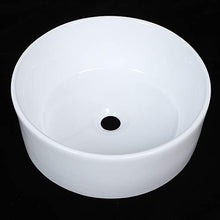 Lavabo moderno rotondo in ceramica, 405 mm, lavabo, lavabo, lavabo, bianco