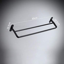 WHSS. Portasciugamani Bagno Nero Doppio Portasciugamani Portasciugamani in Alluminio Appeso Bar Europeo Doppio Palo Hardware Hotel Accessori Bagno