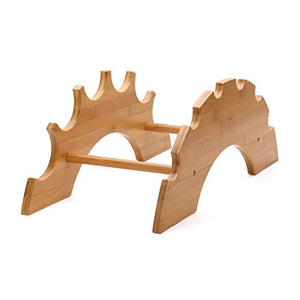 Liangzishop Portabottiglie Vino Espositore per cremagliera da Vino in bambù con portabottiglie da Vino (Che può Contenere 6 Bottiglie) Supporto per Bottiglie