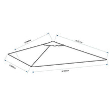Outsunny Tetto di Ricambio 3x3m Telo Sostitutivo per Gazebo da Giardino in Poliestere con Foro di Ventilazione Arancione