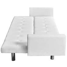 Ausla Divano Letto 3 Posti, Telaio in Legno e tappezzeria in Pelle Artificiale, con Braccioli, Divano Letto Moderno, Divano Letto Soggiorno