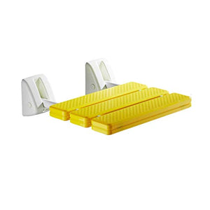 AYHa Bagno Sgabello Giallo corridoio d'ingresso Bagno sgabello pieghevole sgabello da doccia servizi igienici sgabello da bagno anziani sedia della sede di doccia a parete Sgabello