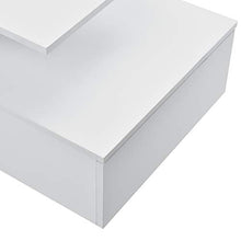 [en.casa] Mensola da Parete con Cassetto 40 x 35 x 31 cm Comodino da Notte Scaffale Portaoggetti da Muro - Bianco
