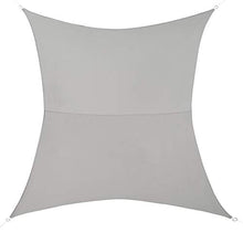 [en.casa] Tenda a Vela Parasole Oscurante Protezione Raggi UV e Vento Impermeabile Rettangolare 2,5m x 5m Grigio Chiaro