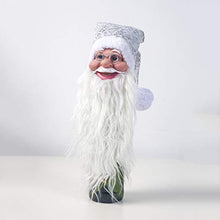 NUOBESTY Toppers Bottiglia di Vino di Natale 2 Pezzi Toppers Bottiglia di Vino Ornamento di Babbo Natale (Argento e Oro)