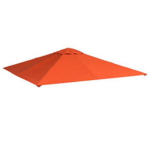 Outsunny Tetto di Ricambio 3x3m Telo Sostitutivo per Gazebo da Giardino in Poliestere con Foro di Ventilazione Arancione