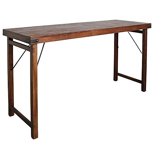 STUFF Loft - Tavolo pieghevole vintage in legno riciclato, collezione Factory, dimensioni: 170 x 60 x 107 cm (L x P x A)