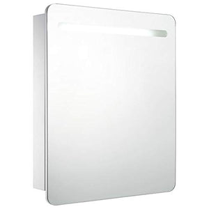 Tidyard Armadietto da Bagno con Specchio e Luce LED,Pensili Bagno,Mobile Specchio Bagno,Specchiera Bagno con Luce,Mobiletto Bagno Pensile,Mobiletto Bagno con Specchio 68x11x80 cm
