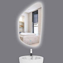 Specchio retroilluminato a LED/Specchio da Barba per Bagno/Specchio a Tutta Lunghezza con Illuminazione a LED a Parete/Anti-Appannamento Senza Cornice 600X930mm