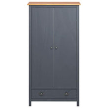 Ausla - Armadio a due ante con 1 cassetti e 1 ripiani per vestiti, camera da letto, casa, dimensioni: 89 x 50 x 170 cm, colore: grigio e marrone miele