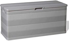 LMYTech Scatola di Magazzinaggio da Giardino 280 L Grigio Chiaro Grigio Light Outdoor Padded Room