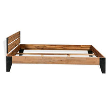 vidaXL Struttura Letto in Legno Massello di Acacia e Acciaio 140x200 cm