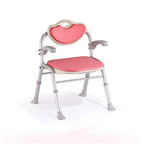 Adesign Sedia da Doccia con Maniglie, seggiolino da Doccia Imbottito Regolabile in Altezza, Handicap Anziani Antiscivolo disabile Bagno Vasca da Bagno sgabelli