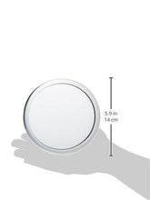WENKO Specchio cosmetico Pistoia cromato - ingranditore 5x, superficie specchiante ø 12.5 cm, Plastica, 14.5 x 3.5 cm, Cromo