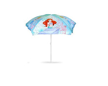 PERLETTI 50427 - Ombrellone Bambina Principesse Disney, Parasole azzurro resistente al vento, Diametro 125 cmm Protezione contro i raggi UV SPF 50+