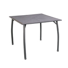 greemotion 416397.0 Tavolo Quadrato da Giardino in Metallo, Grigio, 90x90x74 cm