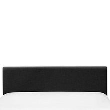 Beliani Fodera per Letto in Tessuto Nero Poliestere Lavabile 180 x 200 cm FITOU