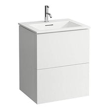 Laufen Kartell Kombipack, Combinazione di lavabo e sottopiano lavabo con 2 cassetti, 600x500, colorazione: Neve (Bianco Opaco) - H8603336401041