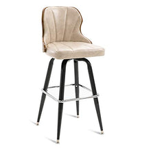 XINGLEI Sgabelli da Bar, Sgabello Alto ad Altezza Fissa, Design Contemporaneo, Sgabello Alto con Seduta ergonomica e Confortevole e Base Robusta, Rotazione a 360 ° (Color : Ivory White)