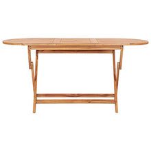 vidaXL - Tavolo da giardino pieghevole, 160 x 80 x 75 cm, in legno massello di teak
