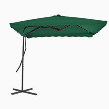 Festnight- Ombrellone da Esterni con Palo, Ombrellone Giardino Parasole in Acciaio 250x250 cm Verde