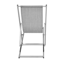 XONE Coppia Sdraio 5 Posizioni Grigio Melange | 2 Sdraio Spiaggia Giardino in Alluminio e textilene, Dimensioni 102x58x93 cm