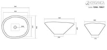 Lavandino Lavabo Appoggio/Sospeso Horganica Ovale Modello Terra Bianco in Ceramica 54x46 cm