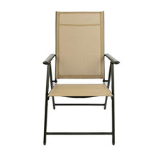 MaxxGarden Set di 2 sedie pieghevoli da giardino, da campeggio, da giardino, terrazza, balcone, sedia pieghevole in alluminio e plastica, beige
