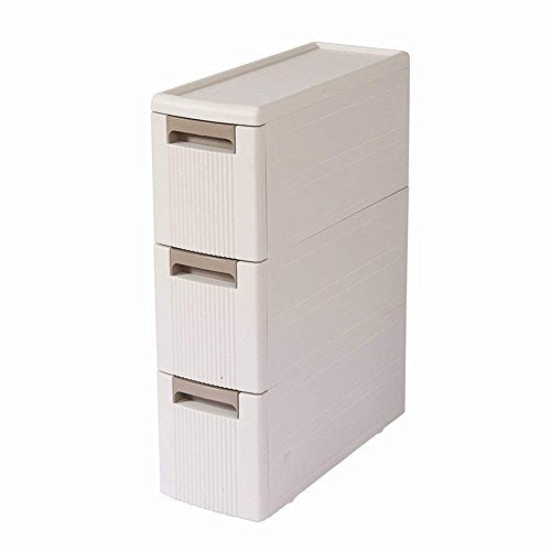 Honor Jojoba Carrellino Carrello Salvaspazio con 3 Cassetti in Plastica Cucina Mobiletto Bagno Salvaspazio 45 x 17,8 x 61cm