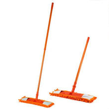 SSAYY Mop Nuovo Minifibre Allungabile Mop Cleaner Sweeper Pavimento in Piastrelle in Laminato di Legno Wet Dry - Orange