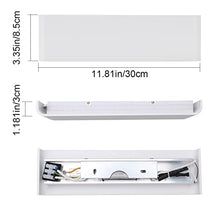 Klighten 2 Pezzi Applique da Parete 30cm Interno LED, 10W 910 Lumen Lampade da Parete Moderne in Alluminio, Lampada Muro per Soggiorni, Camere da letto, Corridoi, 3000K Bianco Caldo, Bianco