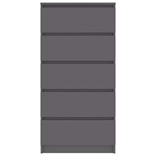 FAMIROSA Credenza con Cassetti Grigia 60x35x121 cm in Truciolato