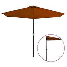Tidyard Ombrellone Parasole a metà da Giardino Esterno con Palo in Alluminio 300x150x253 cm,Ombrellone Parasole da Balcone,Ombrellone da Mare,Ombrellone da Terrazzo Piscina,Ombrellone a metà